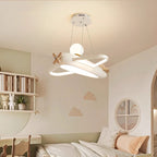 Lumendat Contemporary Creative Kids Aircraft Resin Metal Glass Acrylic LED Chandeliers For Bedroom Lumendat