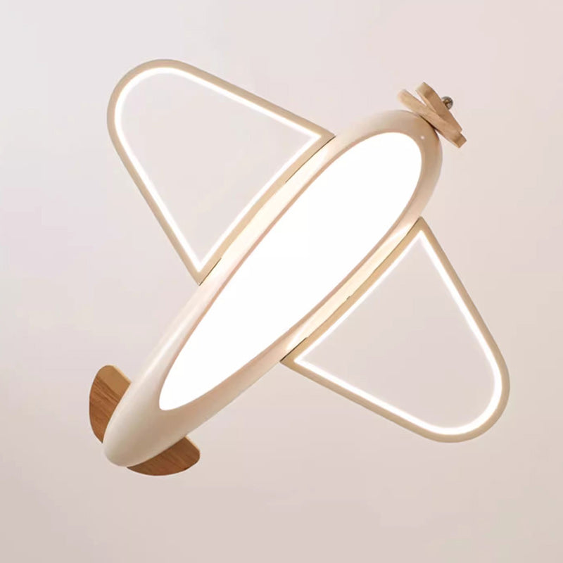 Lumendat Contemporary Creative Kids Aircraft Resin Metal Glass Acrylic LED Chandeliers For Bedroom Lumendat