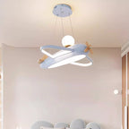 Lumendat Contemporary Creative Kids Aircraft Resin Metal Glass Acrylic LED Chandeliers For Bedroom Lumendat