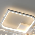 Contemporary Nordic Aluminum Iron Acrylic Four Leaf Clover Starry Star LED Semi-Flush Mount Ceiling Light For Bedroom