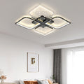 Contemporary Nordic Aluminum Iron Acrylic Four Leaf Clover Starry Star LED Semi-Flush Mount Ceiling Light For Bedroom