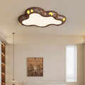 Contemporary Scandinavian Kids Cloud Iron Acrylic LED Flush Mount Ceiling Light For Bedroom