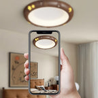 Contemporary Retro Kids Round Star Iron Acrylic LED Flush Mount Ceiling Light For Bedroom