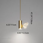 Contemporary Nordic Iron Aluminum Acrylic Cylinder Butterfly LED Pendant Light for Bedside