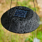 Contemporary Boho Solar Waterproof ABS Metal Moon Sun Star Decoration Wind Chime Hanging LED Outdoor Light Landscape Lighting For Outdoor Patio Lumendat
