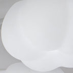 Contemporary Nordic Iron PVC Cotton Pumpkin 6/8/10 Light Semi-Flush Mount Ceiling Fan Light For Bedroom