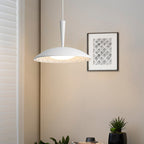 Traditional French Resin PE Wood Hardware Dome Flying Saucer LED Pendant Light For Dining Room