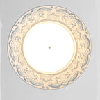 Traditional French Resin PE Wood Hardware Dome Flying Saucer LED Pendant Light For Dining Room