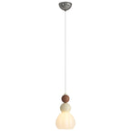 Traditional French Hardware Glass Floral Ball 1-Light Pendant Light For Bedside