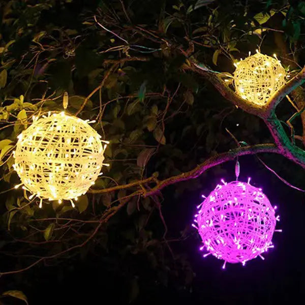 Modern Art Deco Waterproof Pvc Hanging Ball Decoration LED Outdoor Pendant Light Outdoor Light for Garden Lumendat