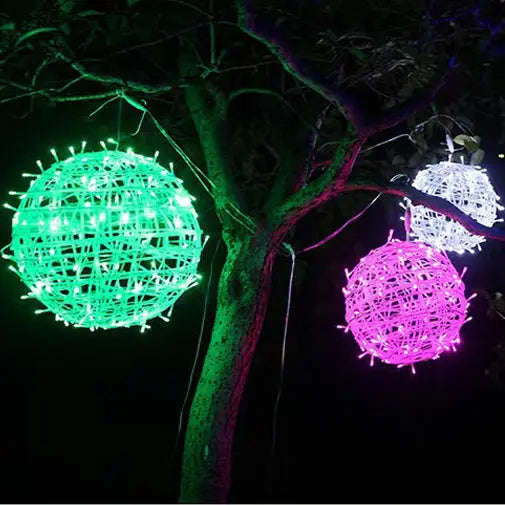 Modern Art Deco Waterproof Pvc Hanging Ball Decoration LED Outdoor Pendant Light Outdoor Light for Garden Lumendat