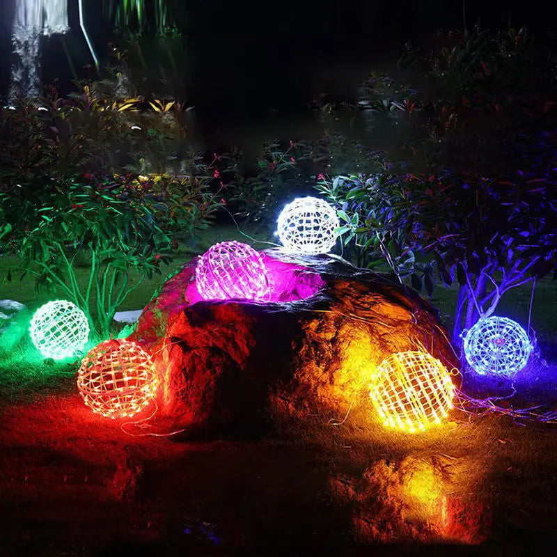 Modern Art Deco Waterproof Pvc Hanging Ball Decoration LED Outdoor Pendant Light Outdoor Light for Garden Lumendat