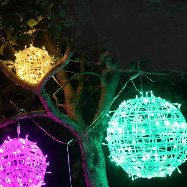 Modern Art Deco Waterproof Pvc Hanging Ball Decoration LED Outdoor Pendant Light Outdoor Light for Garden Lumendat