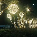 Modern Art Deco Waterproof Pvc Hanging Ball Decoration LED Outdoor Pendant Light Outdoor Light for Garden Lumendat
