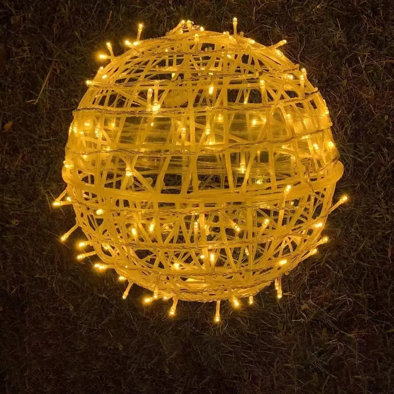 Modern Art Deco Waterproof Pvc Hanging Ball Decoration LED Outdoor Pendant Light Outdoor Light for Garden Lumendat