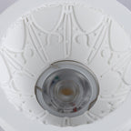 Traditional French Plaster Aluminum Round Carved Recessed 1-light Flush Mount Ceiling Light Spotlight for Hallway