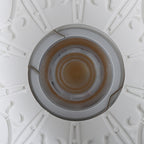 Traditional French Plaster Aluminum Round Carved Recessed 1-light Flush Mount Ceiling Light Spotlight for Hallway