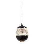 Contemporary Scandinavian Aluminum Acrylic Oval Snowy Mountain Liftable LED Pendant Light For Bedside