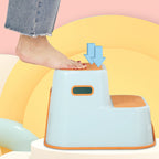 Lumendat Contemporary Creative Kids TPE PP Rectangular Letter Portable Footstool 2-Tier For Bathroom Lumendat