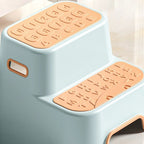 Lumendat Contemporary Creative Kids TPE PP Rectangular Letter Portable Footstool 2-Tier For Bathroom Lumendat