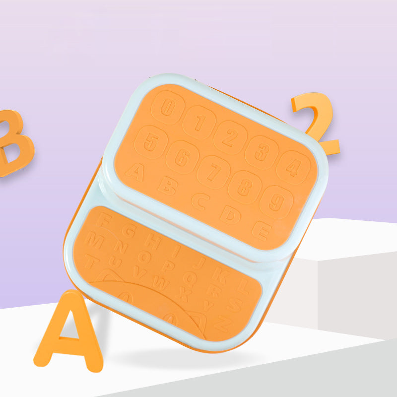 Lumendat Contemporary Creative Kids TPE PP Rectangular Letter Portable Footstool 2-Tier For Bathroom Lumendat
