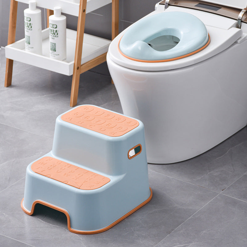 Lumendat Contemporary Creative Kids TPE PP Rectangular Letter Portable Footstool 2-Tier For Bathroom Lumendat