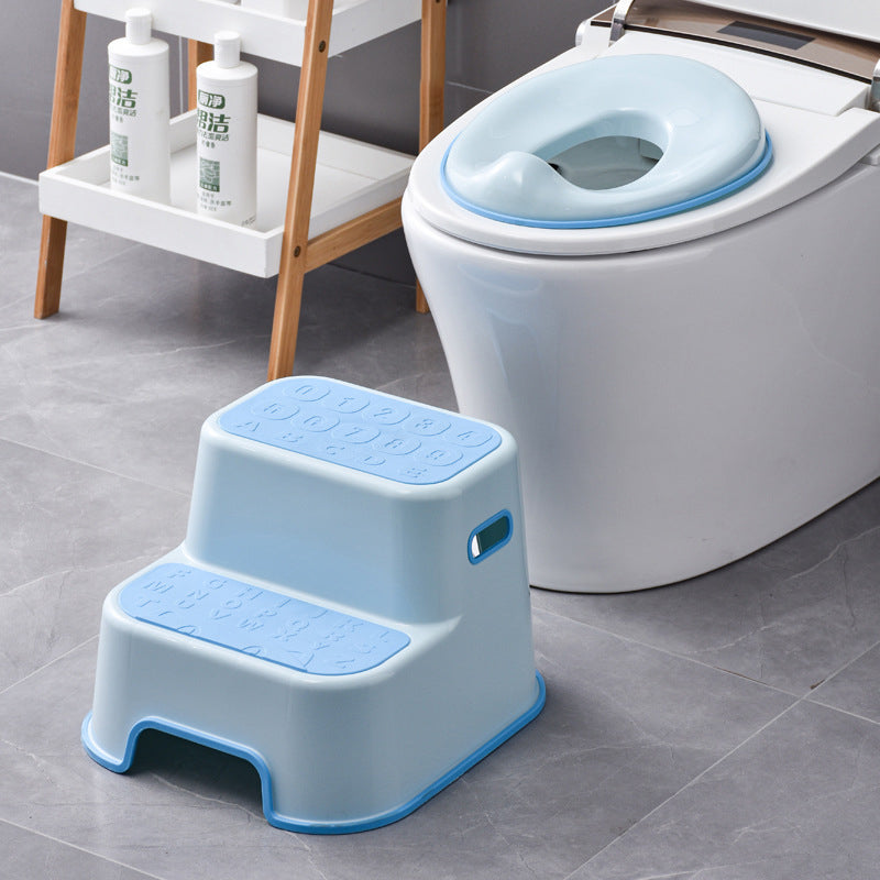 Lumendat Contemporary Creative Kids TPE PP Rectangular Letter Portable Footstool 2-Tier For Bathroom Lumendat