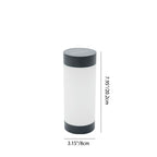 Modern Minimalist Solar Waterproof Stainless Steel Plastic Glass Cylinder Portable LED Outdoor Table Lamp For Outdoor Patio Lumendat
