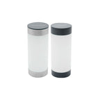 Modern Minimalist Solar Waterproof Stainless Steel Plastic Glass Cylinder Portable LED Outdoor Table Lamp For Outdoor Patio Lumendat