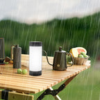 Modern Minimalist Solar Waterproof Stainless Steel Plastic Glass Cylinder Portable LED Outdoor Table Lamp For Outdoor Patio Lumendat