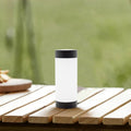 Modern Minimalist Solar Waterproof Stainless Steel Plastic Glass Cylinder Portable LED Outdoor Table Lamp For Outdoor Patio Lumendat