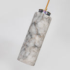 Traditional Chinese Brass Marble Ball Cylinder 1-Light Pendant Light For Bedside