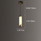 Traditional Chinese Brass Mable Cylinder Lotus Orchid Plum Blossom Bamboo LED Pendant Light Spotlight For Bedside