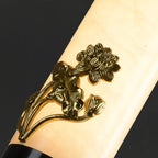 Traditional Chinese Brass Mable Cylinder Lotus Orchid Plum Blossom Bamboo LED Pendant Light Spotlight For Bedside