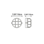 Contemporary Industrial Waterproof Aluminum Glass Frosted Round 1-Light Wall Sconce Lamp For Outdoor Patio