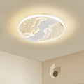 Contemporary Nordic Iron Acrylic Starry Sky Ocean Round Square Rectangular LED Flush Mount Ceiling Light For Bedroom