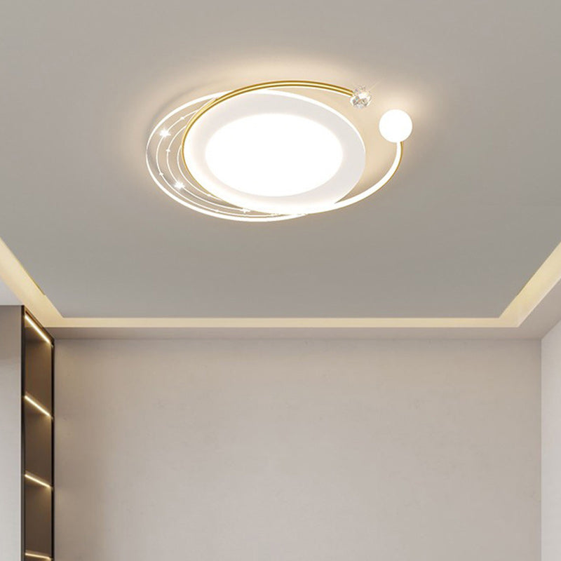 Contemporary Nordic Iron Acrylic Star Round Square Oval Moon Rectangular LED Flush Mount Ceiling Light For Living Room Lumendat