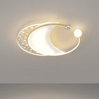 Contemporary Nordic Iron Acrylic Star Round Square Oval Moon Rectangular LED Flush Mount Ceiling Light For Living Room Lumendat