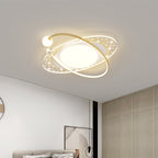 Contemporary Nordic Iron Acrylic Star Round Square Oval Moon Rectangular LED Flush Mount Ceiling Light For Living Room Lumendat