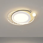 Contemporary Nordic Iron Acrylic Star Round Square Oval Moon Rectangular LED Flush Mount Ceiling Light For Living Room Lumendat