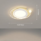 Contemporary Nordic Iron Acrylic Star Round Square Oval Moon Rectangular LED Flush Mount Ceiling Light For Living Room Lumendat