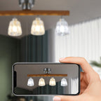 Contemporary Retro Aluminum Wood Acrylic Cylinder Zipper Foldable 4-Light Semi-Flush Mount Ceiling Light For Dining Room