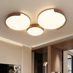 Contemporary Retro Iron & ABS Round LED Flush Mount Ceiling Light For Living Room & Bedroom