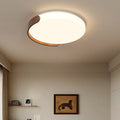 Contemporary Retro Iron & ABS Round LED Flush Mount Ceiling Light For Living Room & Bedroom