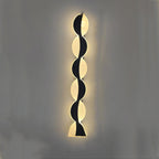 Modern Simplicity Solar Waterproof Aluminum Acrylic Strip Wave LED Wall Sconce Lamp For Outdoor Patio