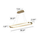 Modern Minimalist Light Luxury Oval Aluminum LED Chandelier BulbSquare