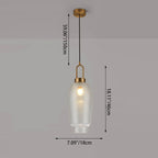 Nordic Light Luxury Oval Clear Glass 1-light Pendant Light BulbSquare