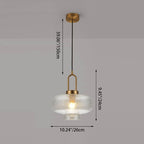 Nordic Light Luxury Oval Clear Glass 1-light Pendant Light BulbSquare