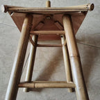 Japanese Rustic Vintage Bamboo Weaving 1-light Pendant Light BulbSquare