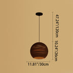 Contemporary Retro Paper Elliptic Spherical Bell Trapezoid Semicircle Polygonal 1-light Pendant Light for Dining Room BulbSquare